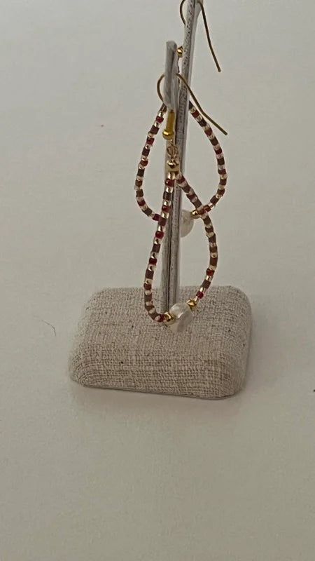 Devibe Pearl Dangles - Plum