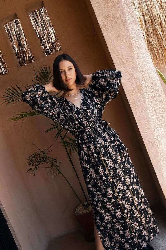 Karrina Dress L/S - Cherry Blossom Lurex
