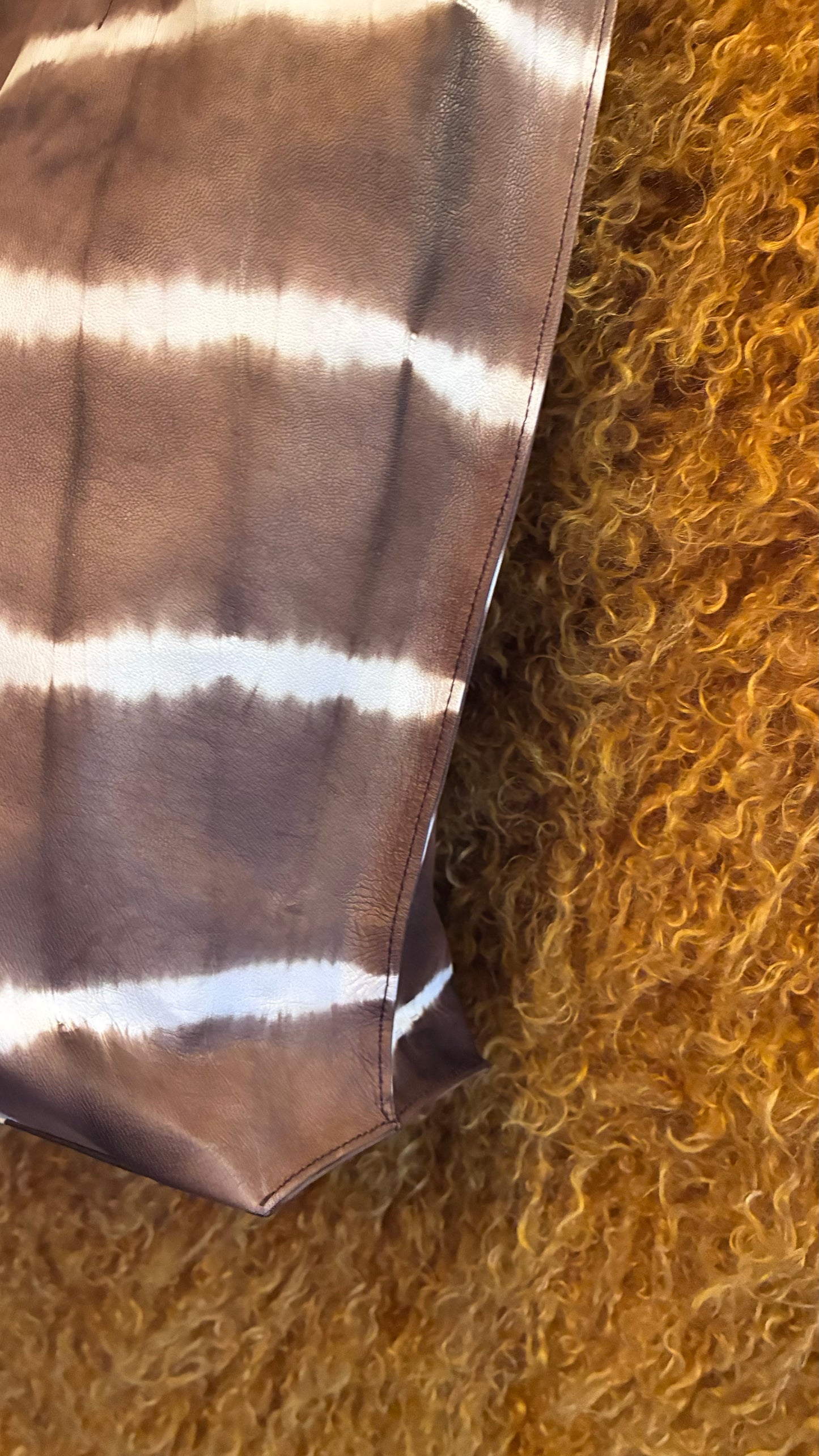 Jenny Tote Bag - Cocoa Tye Dye Leather