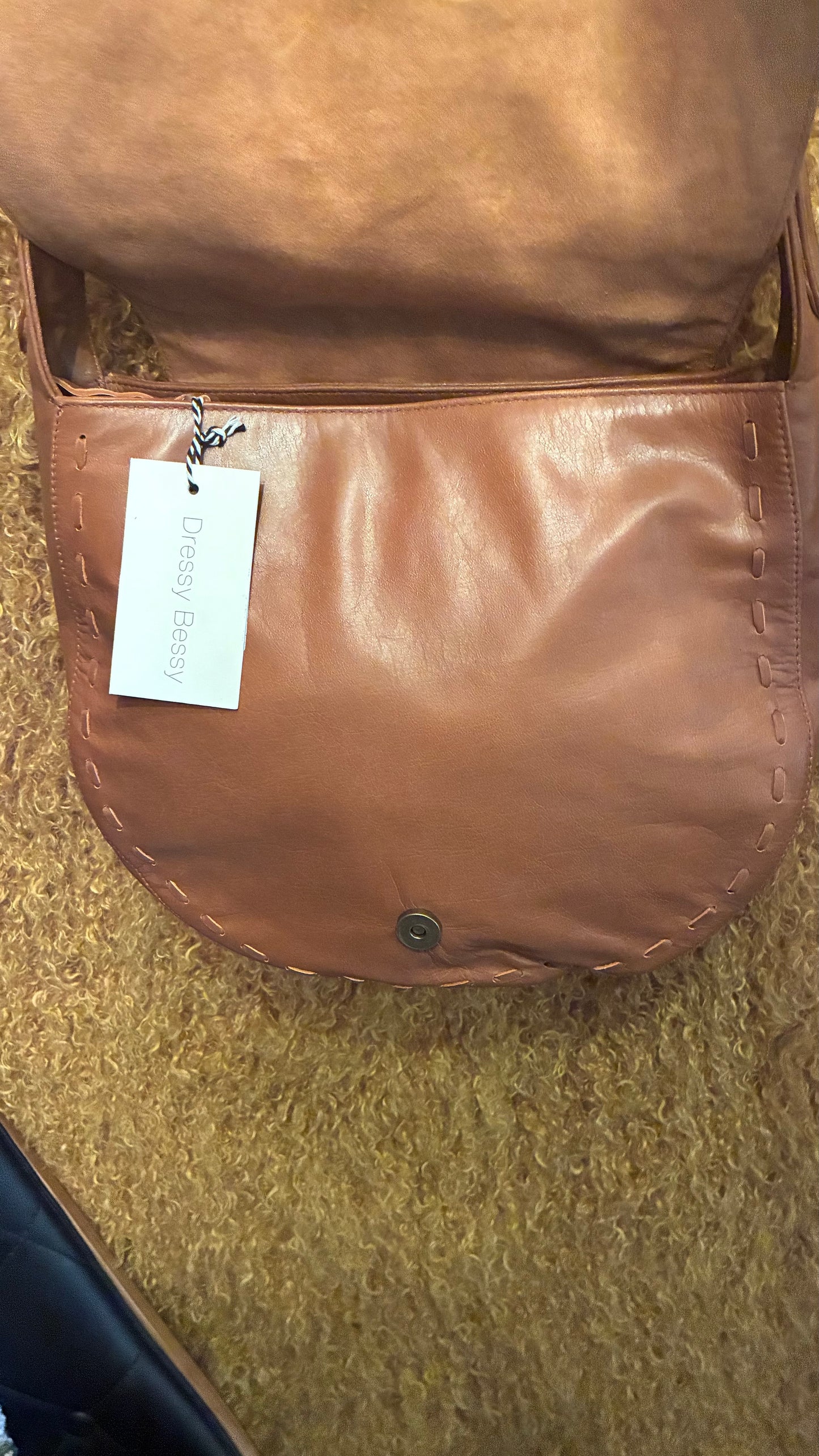 Kanika Bag - Tan & Turquoise