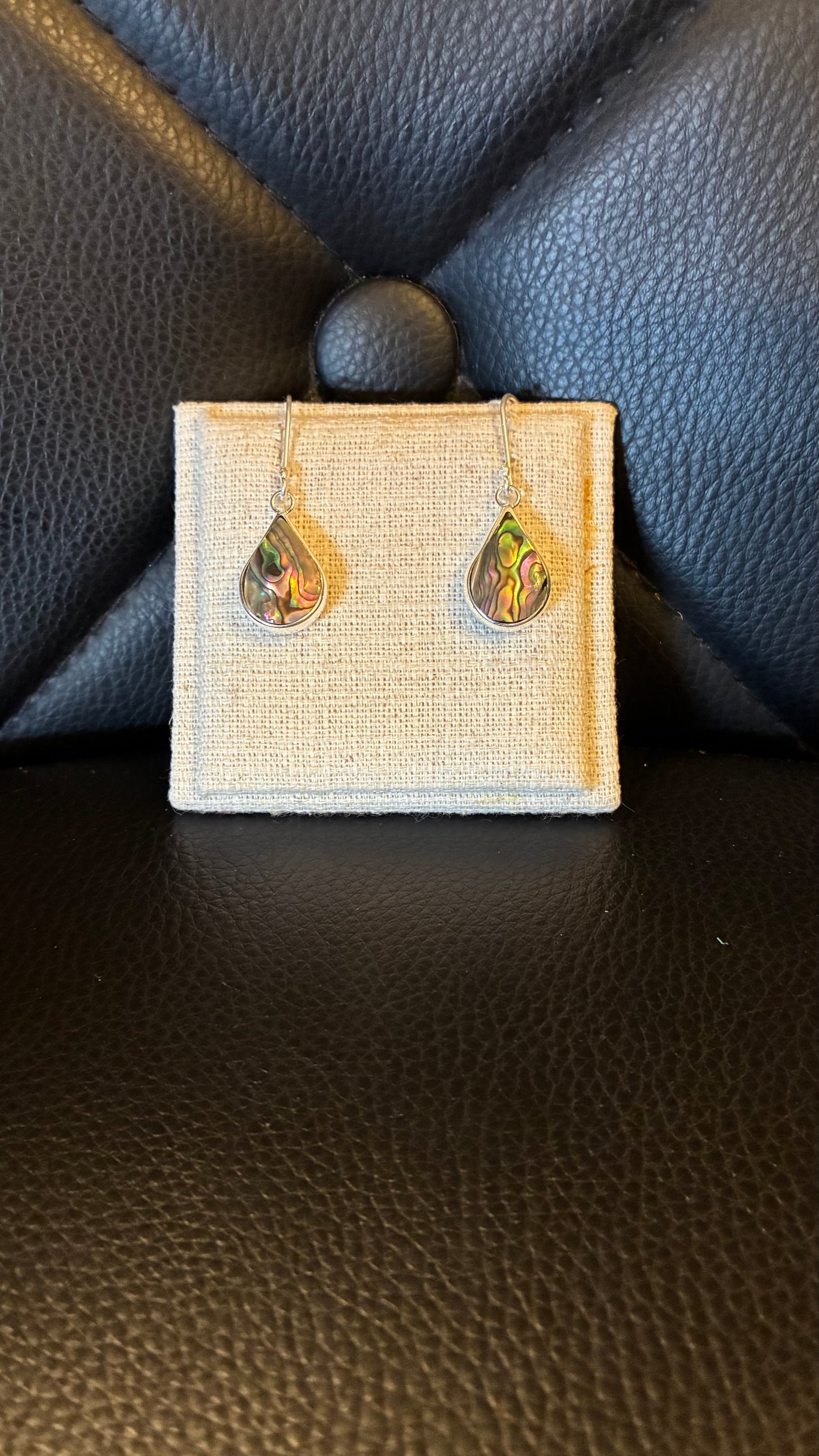 Opal Teardrop Earrings - Silver