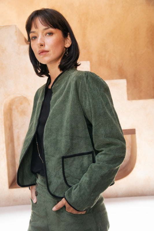 Faith Corduroy Jacket - Olive