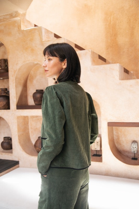 Faith Corduroy Jacket - Olive
