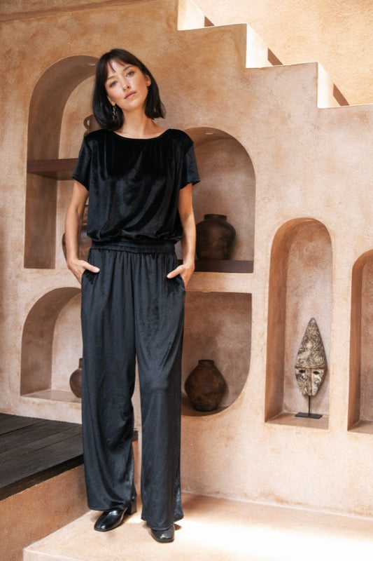 Esme Pant - Black Velvet