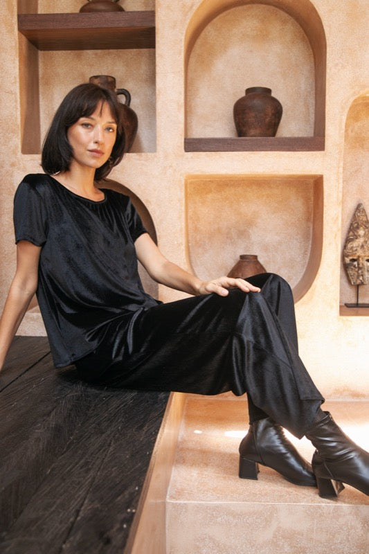 Esme Pant - Black Velvet