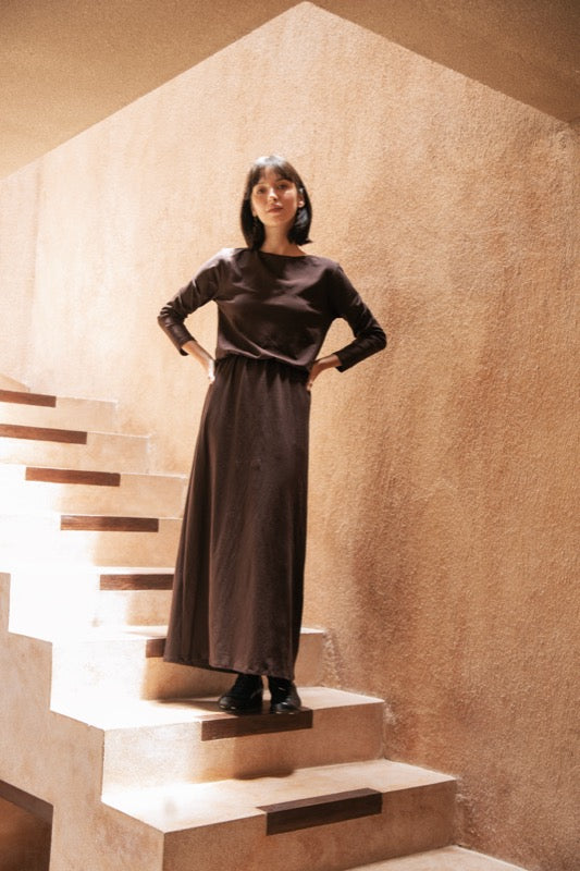 Eddie Dress - Espresso Jersey