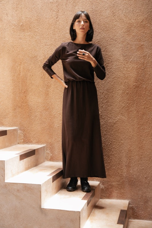 Eddie Dress - Espresso Jersey