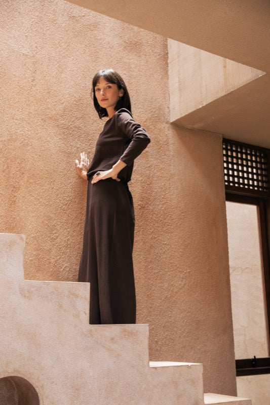 Eddie Dress - Espresso Jersey