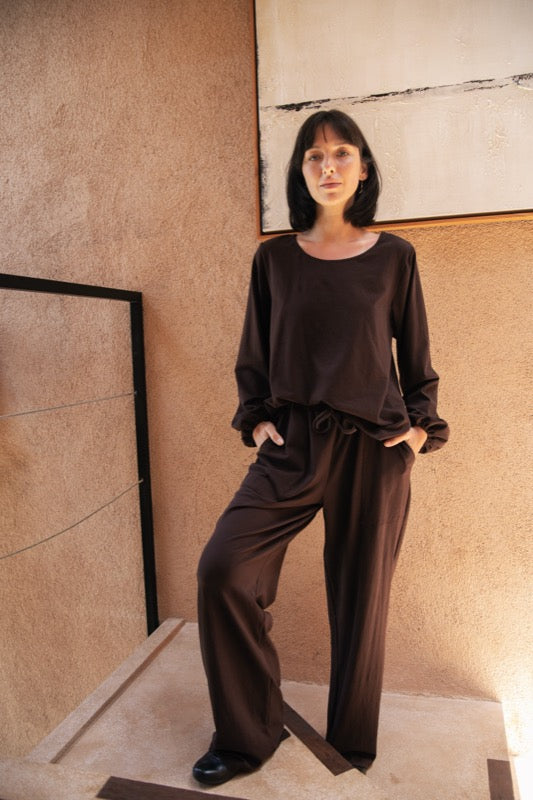 Nala Pants - Espresso Jersey