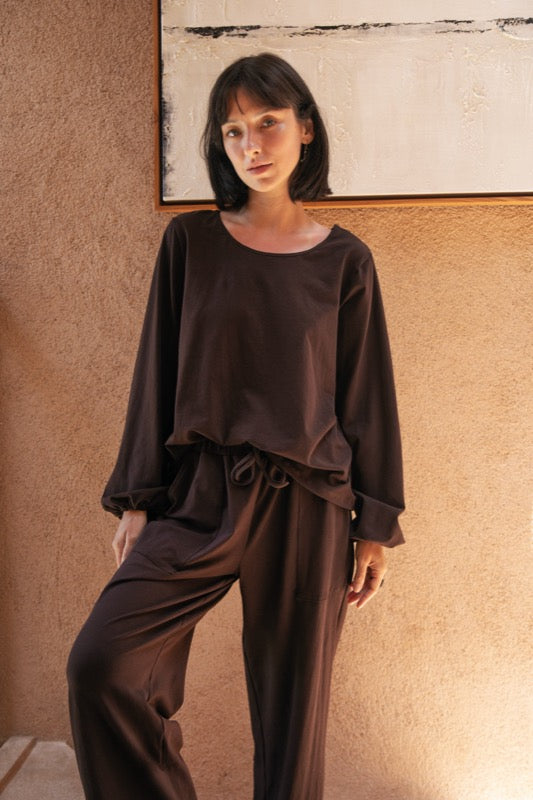 Total Eclipse L/S Top - Espresso Jersey