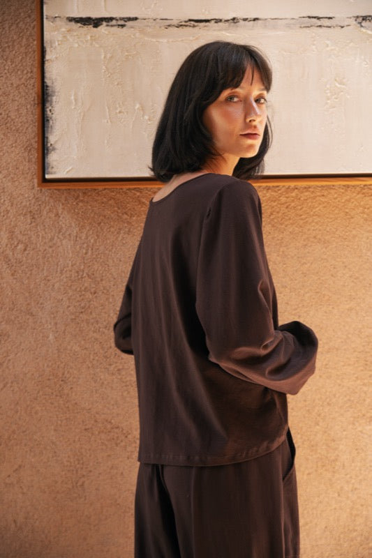 Total Eclipse L/S Top - Espresso Jersey