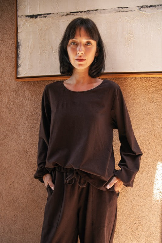 Total Eclipse L/S Top - Espresso Jersey