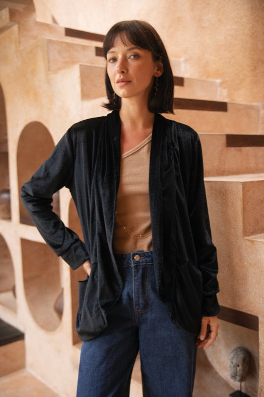 Joan Jacket - Black Velvet