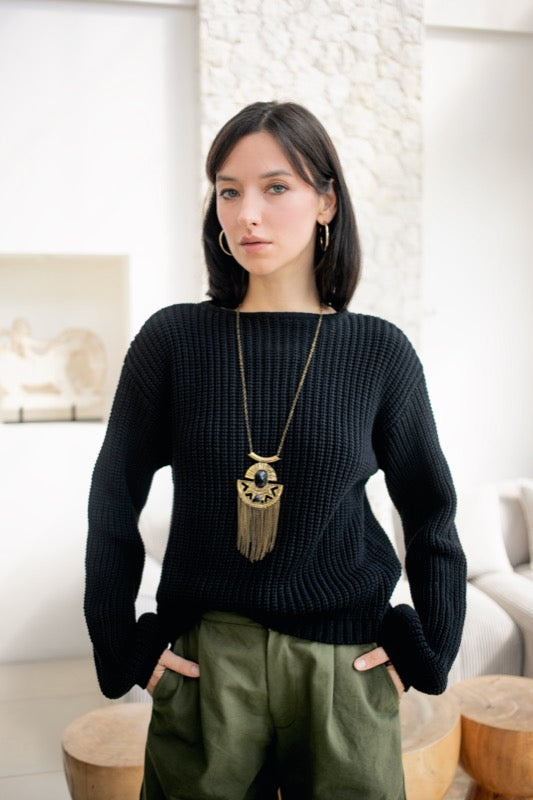 Terence Knit Jumper - Black