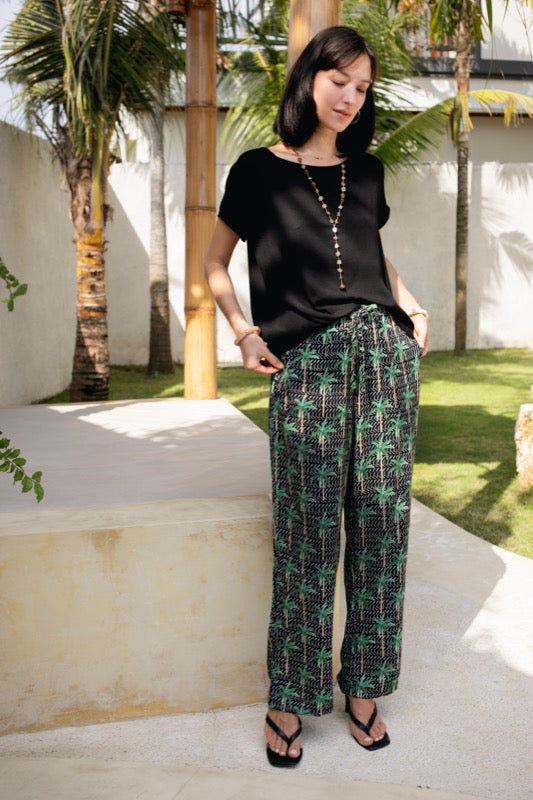 Avalon Pants - Palm Tree