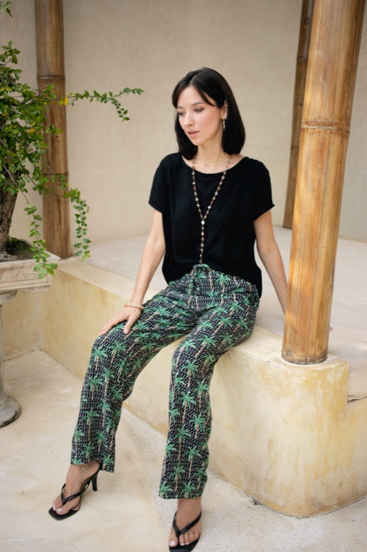 Avalon Pants - Palm Tree