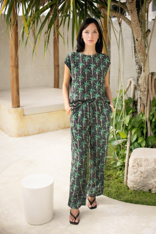 Avalon Pants - Palm Tree