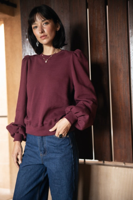 Milo Sweater - Burgundy Pink