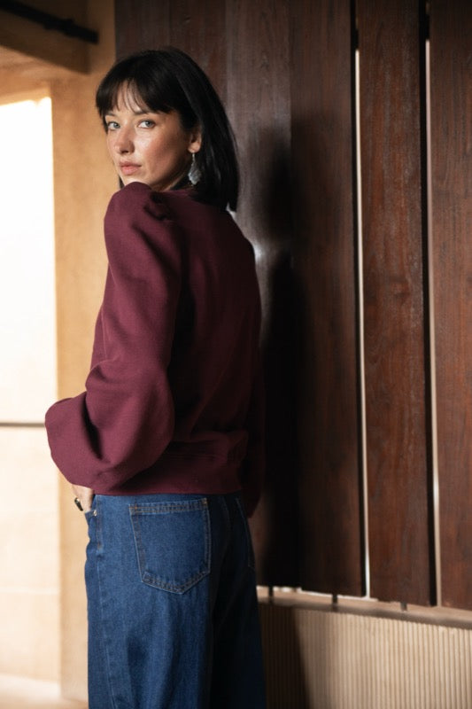 Milo Sweater - Burgundy Pink