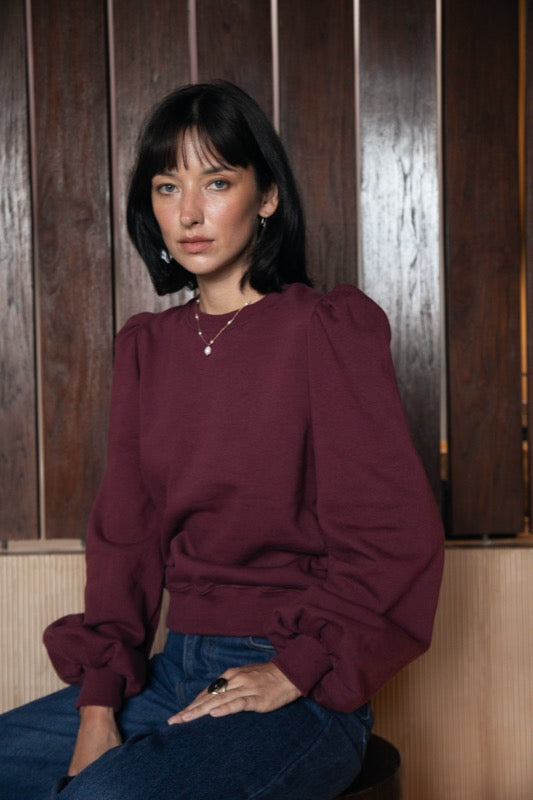 Milo Sweater - Burgundy Pink