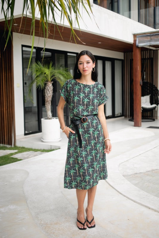 Stevenson Dress - Palm Trees