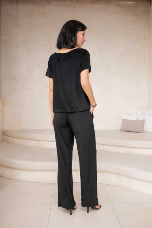 Nala Pants - Black Terry