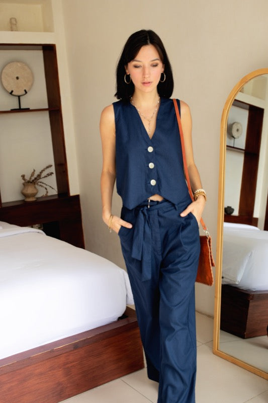 Anderson Pants - Navy Bamboo