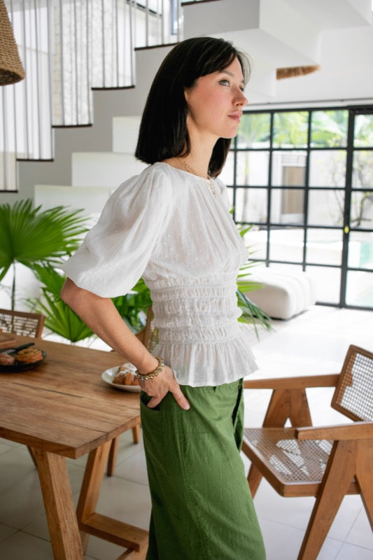 Milaia Blouse - Snow White with Lurex