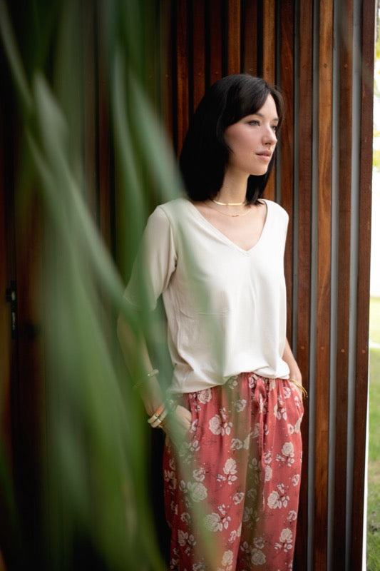 Lily Top - Beige Jersey