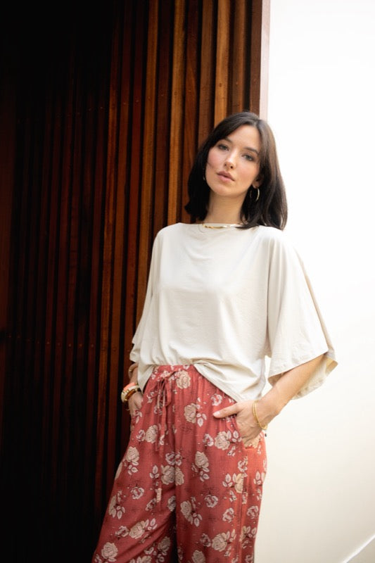 Lily Top - Beige Jersey