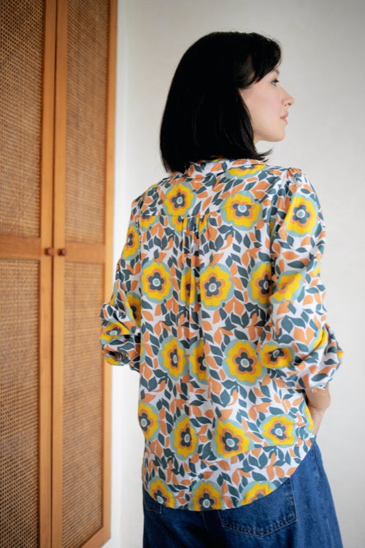 Joyce Blouse - Flowers &  Leaves