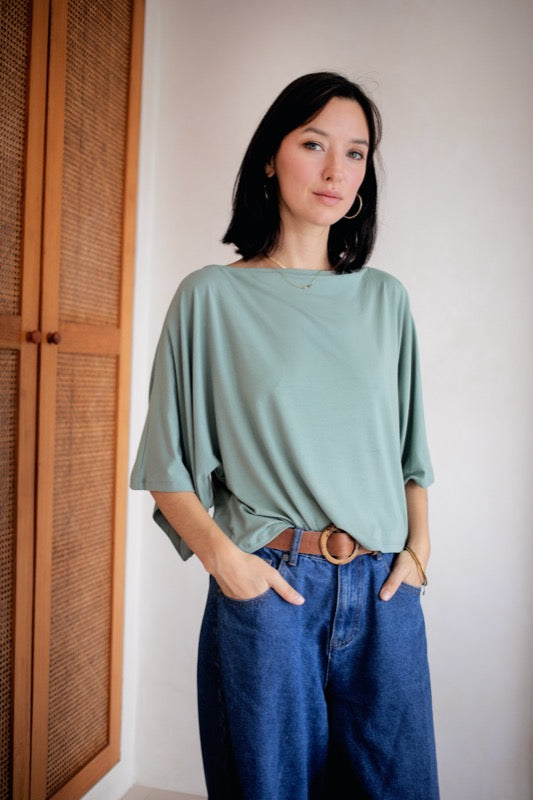 Lily Top - Moss Jersey
