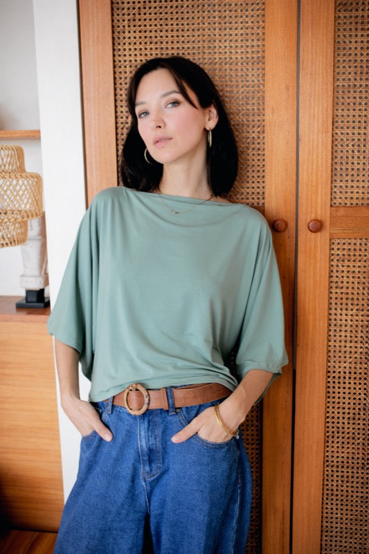 Lily Top - Moss Jersey