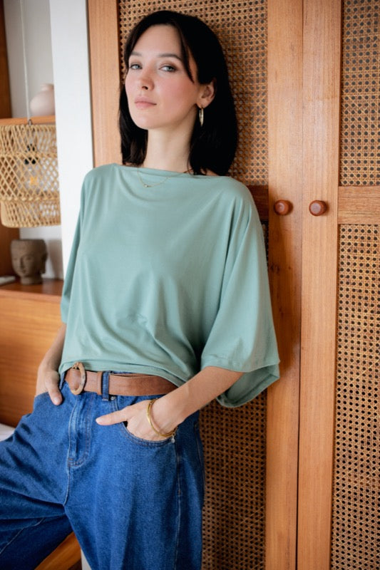 Lily Top - Moss Jersey
