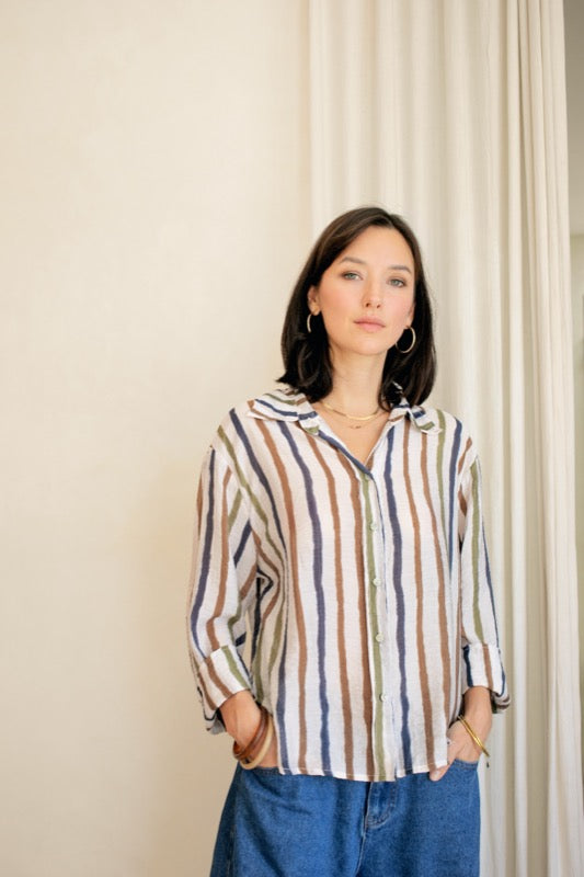 Everlyn Shirt - Stripe Me