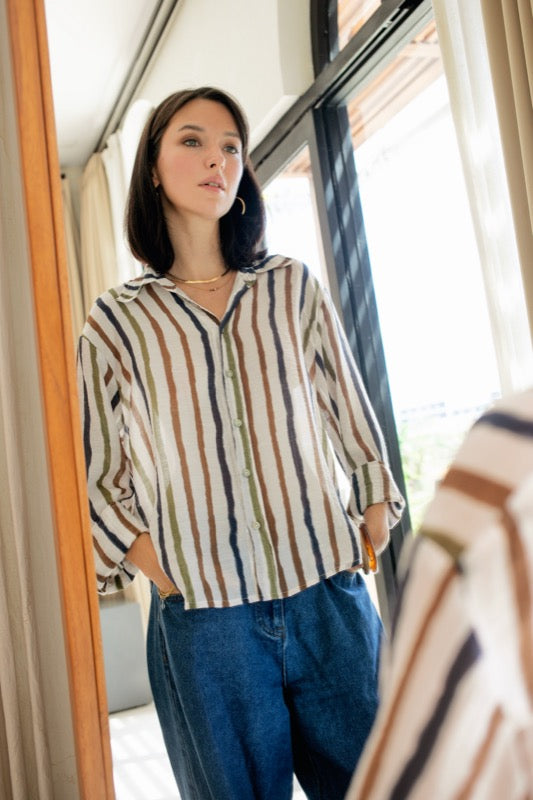 Everlyn Shirt - Stripe Me