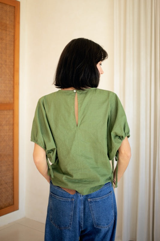 Plath Blouse - Olive Linen