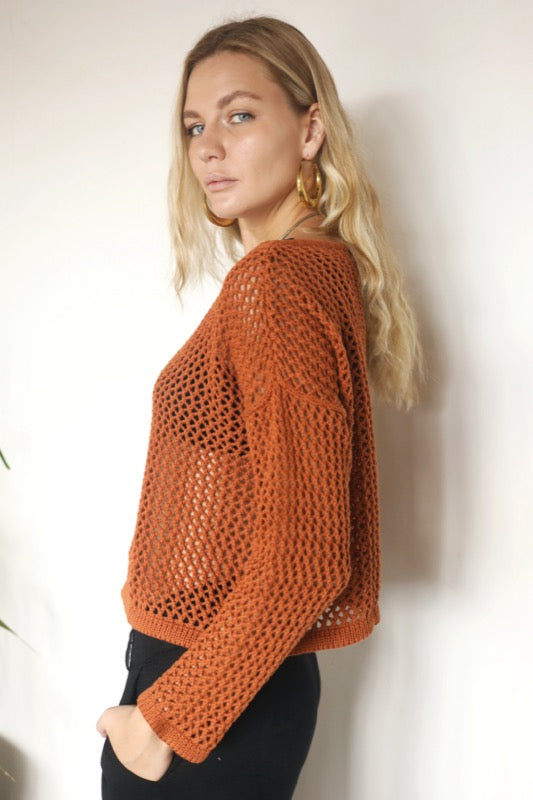 Cheska Knit Jumper - Cinnamon