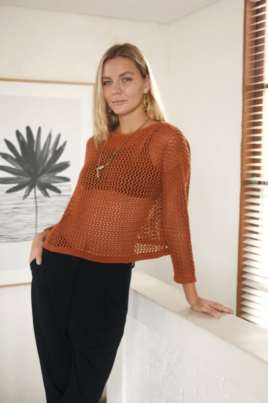 Cheska Knit Jumper - Cinnamon