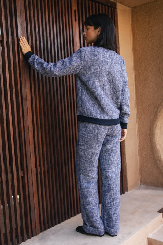 Donovan Pants - Navy Tweed