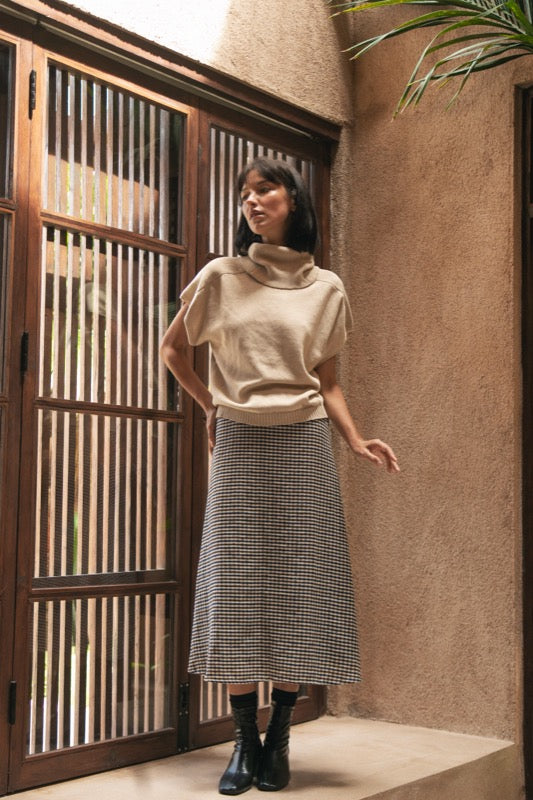 Mira Skirt - Houndstooth