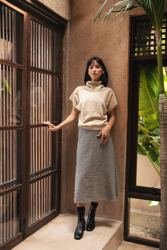 Mira Skirt - Houndstooth