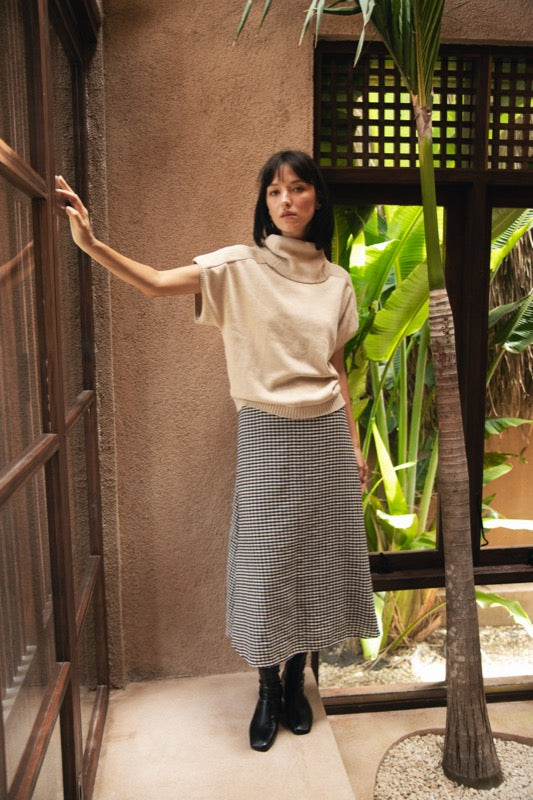 Mira Skirt - Houndstooth