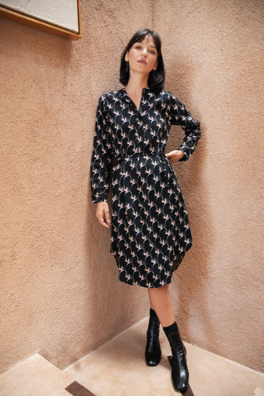 Sandra Long Sleeve Dress - Bird of Paradise