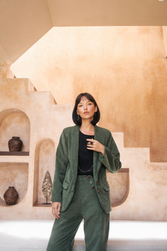 Charlie Corduroy Blazer - Olive