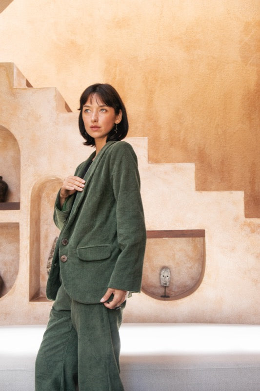 Charlie Corduroy Blazer - Olive
