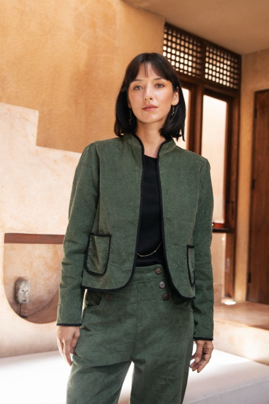 Faith Corduroy Jacket - Olive