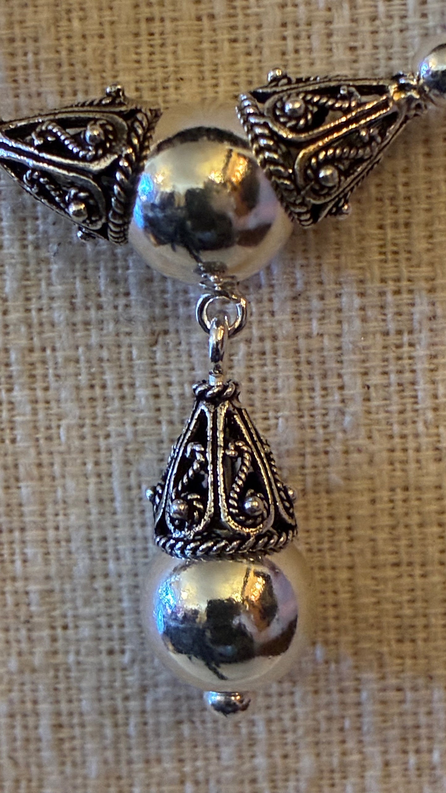 Time Droplet Necklace - Silver