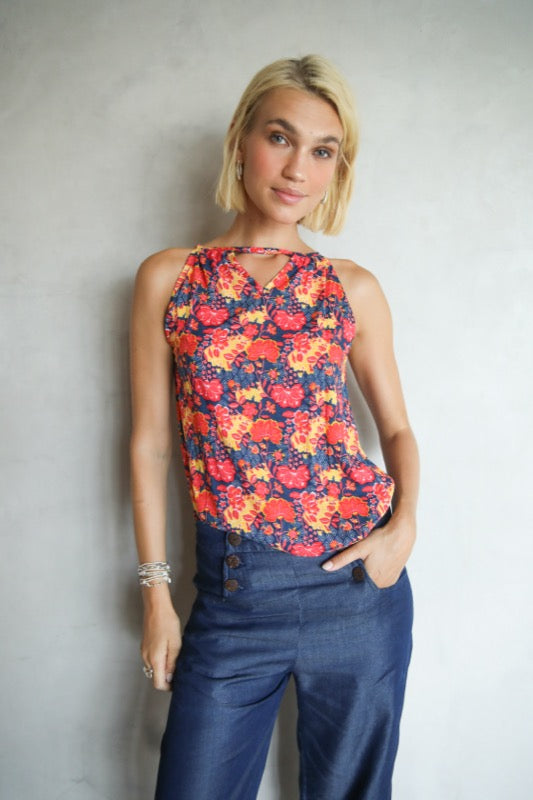 Ginger Top - Royal Blue Vintage