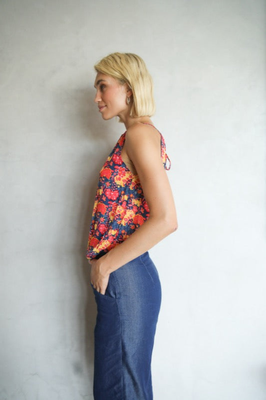 Ginger Top - Royal Blue Vintage